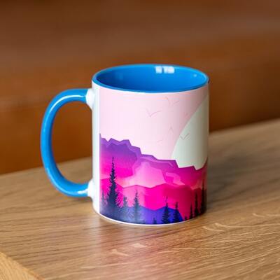 11oz Accent Mug Custom Embroidery 32