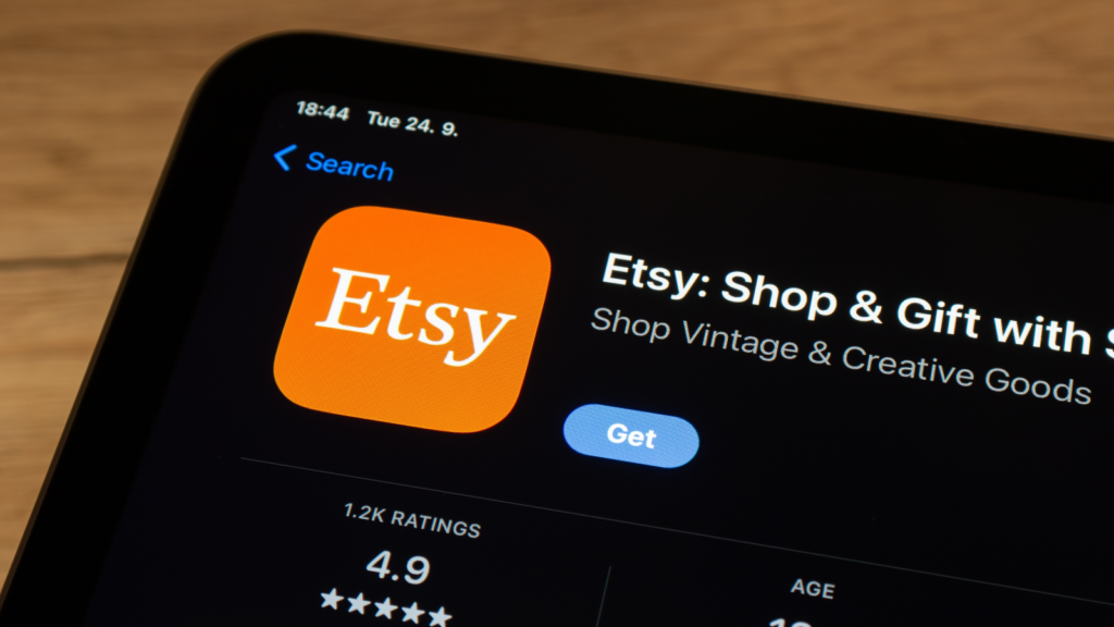 How to use Pinterest for promoting an Etsy shop Etsy app on the phone.